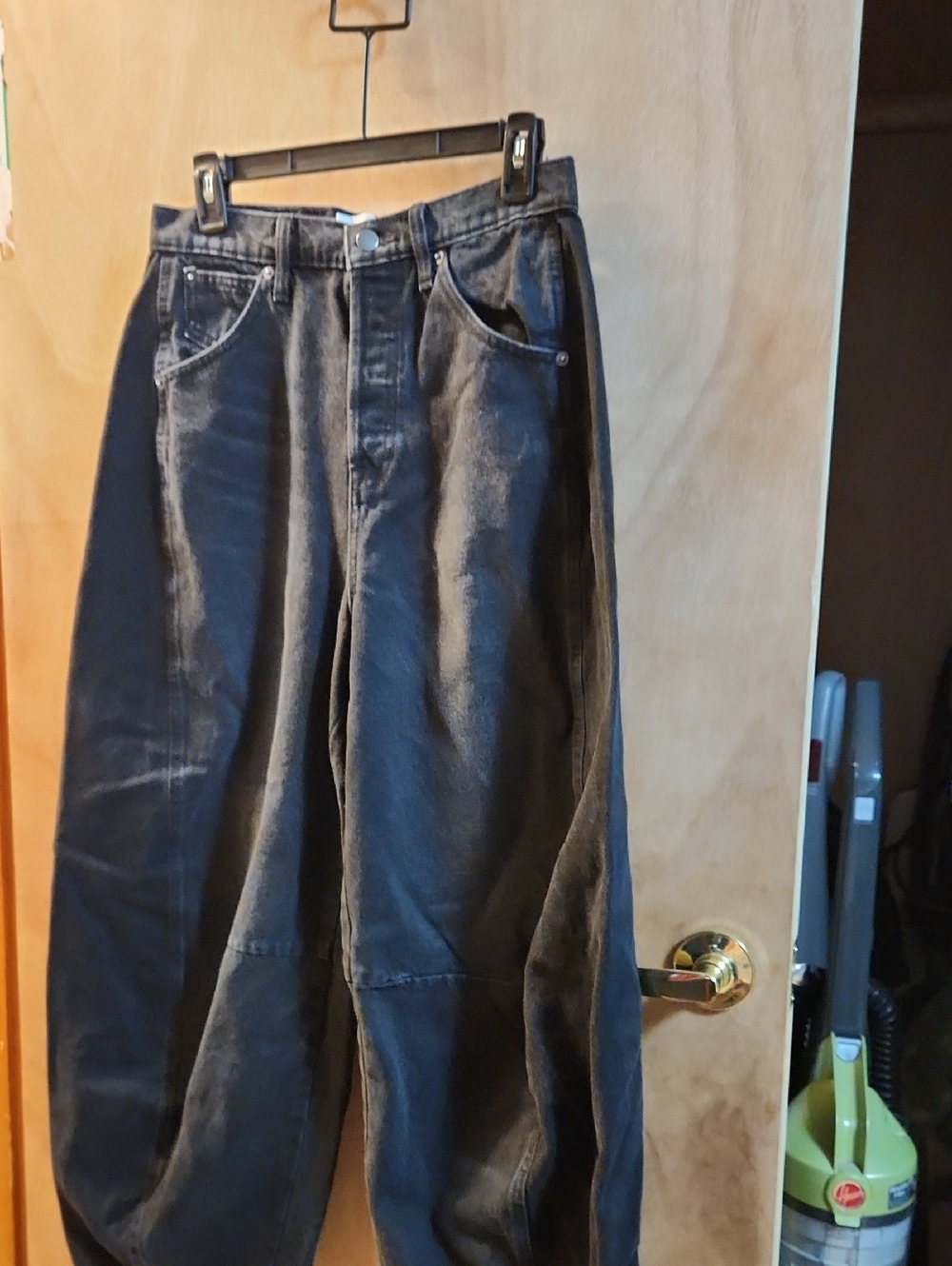 Universal Thread Black Washed Wide-Leg Jeans